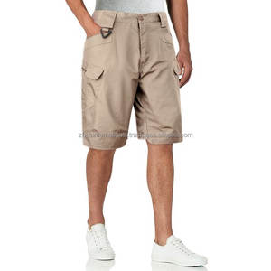 Pantalones cortos cargo de cintura elástica para hombre al por mayor, pantalones cortos de trabajo profesional ligeros personalizables, Capucha forrada, logotipo liso impreso - Product Image 1