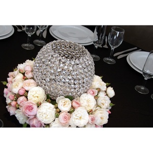 Bola redonda de cristal brillante elegante hecha a mano, centro de mesa de lujo para el hogar, eventos de boda, decoración de fiesta - Product Image 6