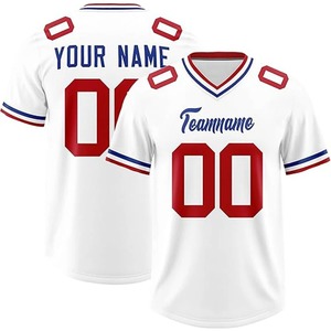 Maillot de football américain personnalisé en polyester imprimé en 3D maillot de football cousu avec nom de l'équipe maillot de rugby respirant en maille - Product Image 5
