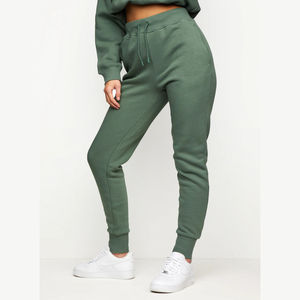 New style Custom Logo Women's Casual Solid regular Length Winter Long <b>Sleeved</b> Fleece Hoodie Jogger Stacked Pants - Product Image 5