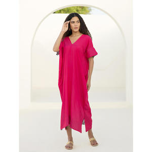 Vestido Kaftan Rumba con Cintura Natural - Product Image 1