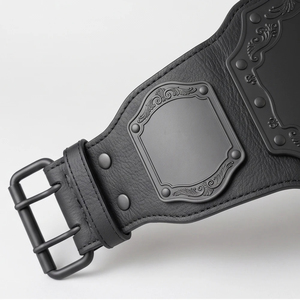Ceinture de champion personnalisée, entièrement noire, avec plaques métalliques mates, en cuir vierge, pour boxe, MMA, lutte - Product Image 5