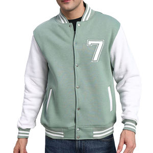 Veste bomber universitaire pour homme de haute qualité, best-seller, vêtement d'hiver léger, confortable, col montant réglable, logo frontal - Product Image 1