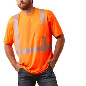 Camisetas de Seguridad de Alta Visibilidad Nuevas OEM, Camisetas de Trabajo Reflectantes con Logotipo Personalizado para Hombre - Product Image 2