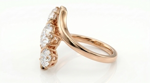 Anillo de Diamantes para Mujer, Corte Brillante Redondo, Joyería Clásica de Compromiso, Diamantes Cultivados en Laboratorio - Product Image 6
