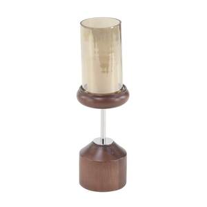 Premium Quality Wooden Candle <b>Holder</b> <b>Stand</b> Brown Shiny Color Wooden and <b>Glass</b> Vintage Mango Wood Christmas & Lighting 2025 - Product Image 5