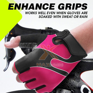 Best Grade Half <b>Finger</b> Lightweight Non-Slip Cycling Gloves with Adjustable Wrist <b>Strap</b> Unisex Hot Product New Style - Product Image 3