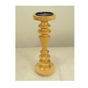 <b>Large</b> Size Solid Wood Pillar <b>Candle</b> Holder for Home Living Room Table Top Decoration Use Handcrafted Solid Wood Pillar Holder - Product Image 4