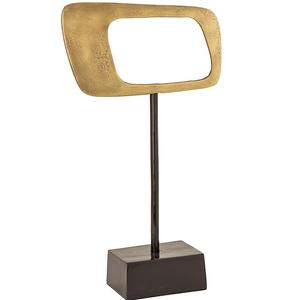 Escultura de aluminio en forma de rombo Horizontal personalizada, mesa lateral de dormitorio, escultura decorativa para sala de estar - Product Image 1