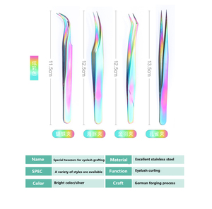 Pinza profesional de acero inoxidable para cejas, depiladora de cabeza sin dolor, con logotipo personalizado, venta al por mayor - Product Image 3