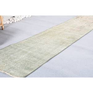 Tapis Turc Vintage Floral Vert Moderne Grande Surface Rectangle Motif Laine Seagrass Matériel Latex pour Maison Salon 2 X 8.8ft - Product Image 3