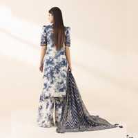 Costumes de pelouse d'été pour femmes vêtements pakistanais brodés élégants A-ligne Silhouette dentelle décoration en gros