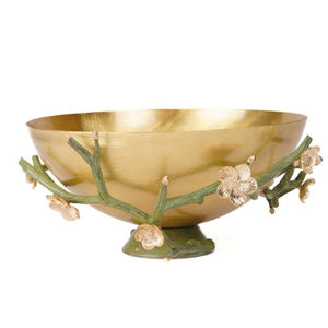 Great Quality Gold Metal Bowl With Floral Accents Table Top Salad Bowl Luxury Home Decorative Bowl <b>For</b> Hotel Supplies On <b>Sale</b> - Product Image 4