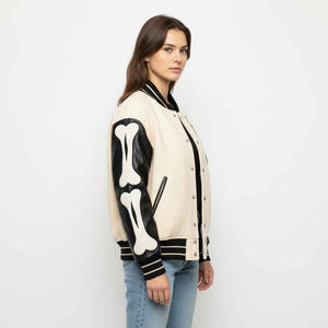 Veste de baseball universitaire brodée imprimée grande taille Séchage rapide Confortable Tissu 100% coton - Product Image 2