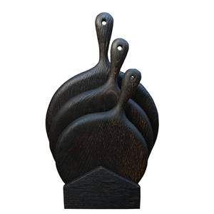 Planche à pagaie de service en bois foncé minimaliste en gros planche à découper en bois rectangulaire à usage intensif pour fournitures de restaurant faite à la main - Product Image 6