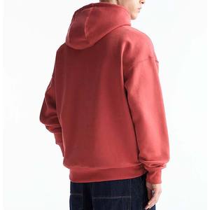 Ventas al por mayor 350gsm alta calidad 100% algodón polar logotipo personalizado ajuste Regular peso pesado hombres pulóver sudaderas con capucha a prueba de viento - Product Image 3