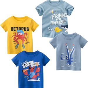 T-shirt à manches courtes en coton tricoté pour garçon, écologique, séchage rapide, vêtements de boutique, vêtements d'été pour enfants, fabriqué au Bangladesh - Product Image 1