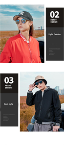 Stock 300g 100% Polyester Fibre Fermeture Éclair Imperméable Blanc Varsity Baseball Veste Hommes Vestes - Product Image 5