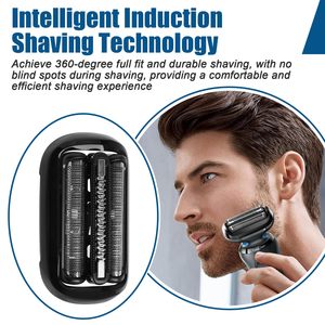 Lot de 3 Têtes de Rasoir de Rechange pour Rasoir Électrique Homme Noir Lame Double Rotative Étanche IPX7 Lavable pour le Visage - Product Image 6