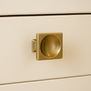 Poignée de meuble géométrique moderne en alliage de zinc carré avec dessus concave pour cuisine salle de bain salle à manger tiroir - Product Image 5