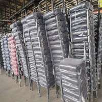 Chaise d'église empilable en tissu, populaire et économique, pour auditorium, théâtre, prière, avec système d'interverrouillage