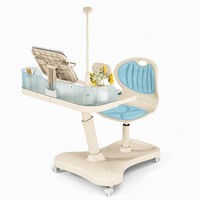 Ensemble de bureau et chaise d'étude mobiles réglables en hauteur pour enfants, table d'écriture en plastique, mobilier d'apprentissage pour la maison et l'école