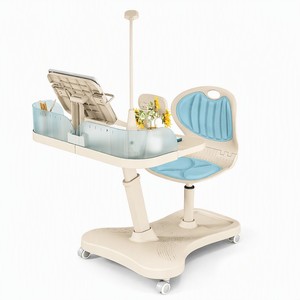 어린이 높이 조절 가능 이동식 학습 책상 및 의자 세트 플라스틱 책상 가정 학습용 가구 - Product Image 3