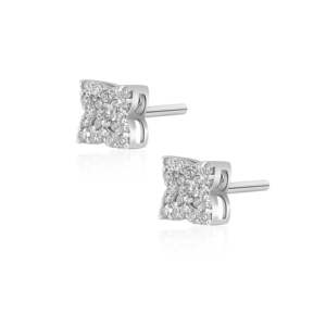 Sparkle Spear <b>Titanium</b> <b>Stud</b> Earrings with Zircon for Party and Wedding - Product Image 1
