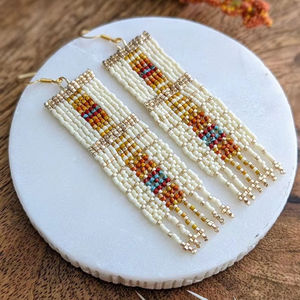 Bestone Wholesale Handmade Boho <b>Pink</b> Seed Bead Earrings High-Quality Miyuki Bead Earrings for Women - Product Image 1