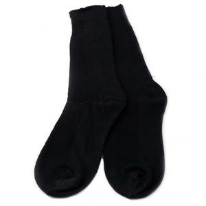 Calcetines de Algodón de Punto Uniforme - Negros - Product Image 1