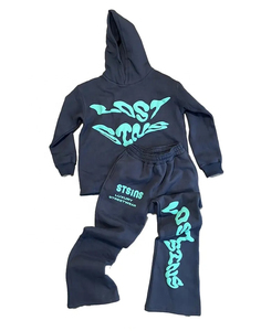 เสื้อฮู้ดโอเวอร์ไซส์สำหรับผู้ชายกางเกงวอร์มทรงหลวมพิมพ์ลายโลโก้ - Product Image 1