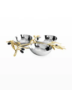 Design accrocheur bol de service en métal de haute qualité Durable longue durée bol en argent élégant maison décor de table - Product Image 6