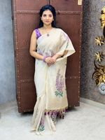 Sari en lin uni pour femme, le plus vendu, à prix abordable, avec logo personnalisé, motifs modernes, impression numérique, tissu de haute qualité d'Inde