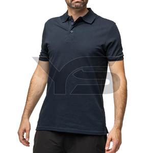 Jersey informal para hombre para Polos transpirable y liso teñido con logotipo frontal patrón sólido tipo de suministro ODM - Product Image 3