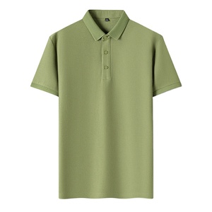 Polo de golf tactique uni en maille avec logo personnalisé en jacquard d'affaires t-shirts pour hommes polos pour hommes - Product Image 1