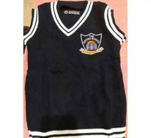 เสื้อสเวตเตอร์เครื่องแบบนักเรียนแขนครึ่งแขนสีดำสำหรับทุกเพศเสื้อผ้าคอตตอนดีไซน์แบบกำหนดเองสำหรับเด็กฤดูใบไม้ร่วง/ฤดูหนาว - Product Image 1