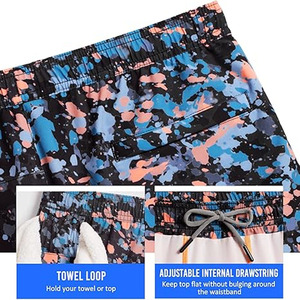 กางเกงขาสั้นผ้าฝ้ายฟอกกรดสำหรับผู้ชายแบบลำลองผ้าปะเย็บปักลายสีซีดๆสำหรับผู้ชาย - Product Image 4