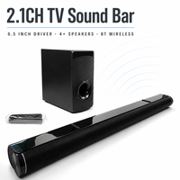 Système Home Cinéma sans fil BT 2.1 canaux, barre de son TV 6,5 pouces en plastique et aluminium, 4+ haut-parleurs, audio haute puissance, son surround