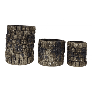 Antique Rustic Bark Texture Mosaic Glass High-Quality Hand-crafted by <b>Indian</b> Artisans <b>Home</b> Farmhouse Wedding <b>Decor</b> Candle Jar - Product Image 1
