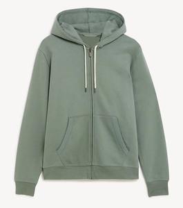 Sweat à capuche zippé surdimensionné pour homme en molleton épais avec logo personnalisé, 100 % coton, broderie technique, grandes tailles - Product Image 1