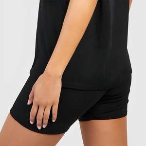 Haute qualité 2 pièces femmes décontracté Twin ensembles nouveau été porter des couleurs unies toile respirant genou longueur bas prix - Product Image 5