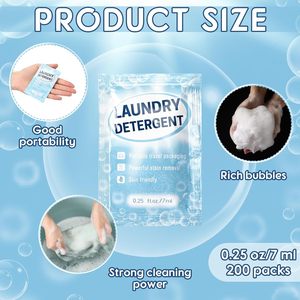 <b>Travel</b> <b>Laundry</b> <b>Detergent</b> Packets Bulk <b>Travel</b> Size Portable Single Use Liquid Soap Deep Clean Softening Bathroom Hostel - Product Image 5