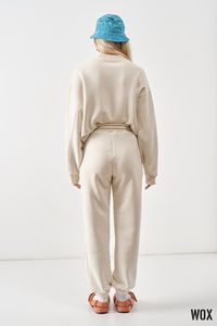 Survêtement deux pièces en coton 100% surdimensionné pour l'hiver 2023, taille plus, avec pantalon de jogging à revers brossé, sweat-shirt à grammage élevé, article personnalisé OEM - Product Image 4
