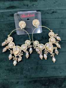Hot Sale Antique Shadow Plated Zinc Alloy Earrings For Women <b>Indian</b> Style Zircon <b>Jewellery</b> - Product Image 4