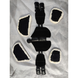 Doma de piel de oveja hecha a medida Girth Moon Style Black Lambskin Girth Horse Ecuestrian Western Horse Girth - Product Image 6