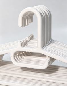 White PP Plastic Garment <b>Hanger</b> Anti Slip Clothes <b>Hanger</b> Hollow Shoulder <b>Hanger</b> for Wardrobe Closet-pack 20 - Product Image 3