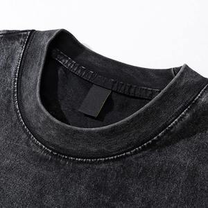 T-shirts en jersey respirant pour hommes, grandes tailles, imprimé délavé à l'acide, style streetwear vintage, coupe oversize, col rond, tricoté, effet vieilli, coupe carrée - Product Image 6