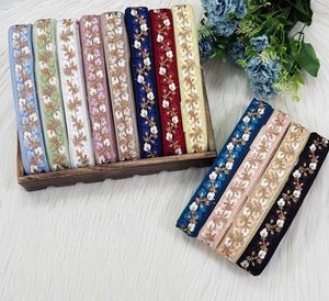 Rubans brodés à la machine sur mesure et dentelles robes de mariée en douze couleurs différentes conceptions de 1 pouce de largeur - Product Image 6