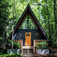 Maison préfabriquée A-frame à toit triangulaire, 2 étages, style Airbnb, pour filles, en liquidation, prix bas, Chine