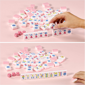 4 jugadores capa personalizada American Mahjong Tiles Pink Mahjong Set American - Product Image 2